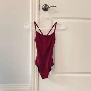 Motionwear Burgundy Camisole Leotard - XS